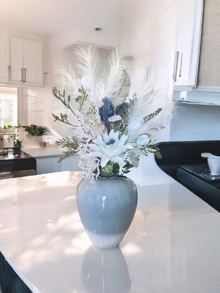 Blue Ceramic Vase with Elegance