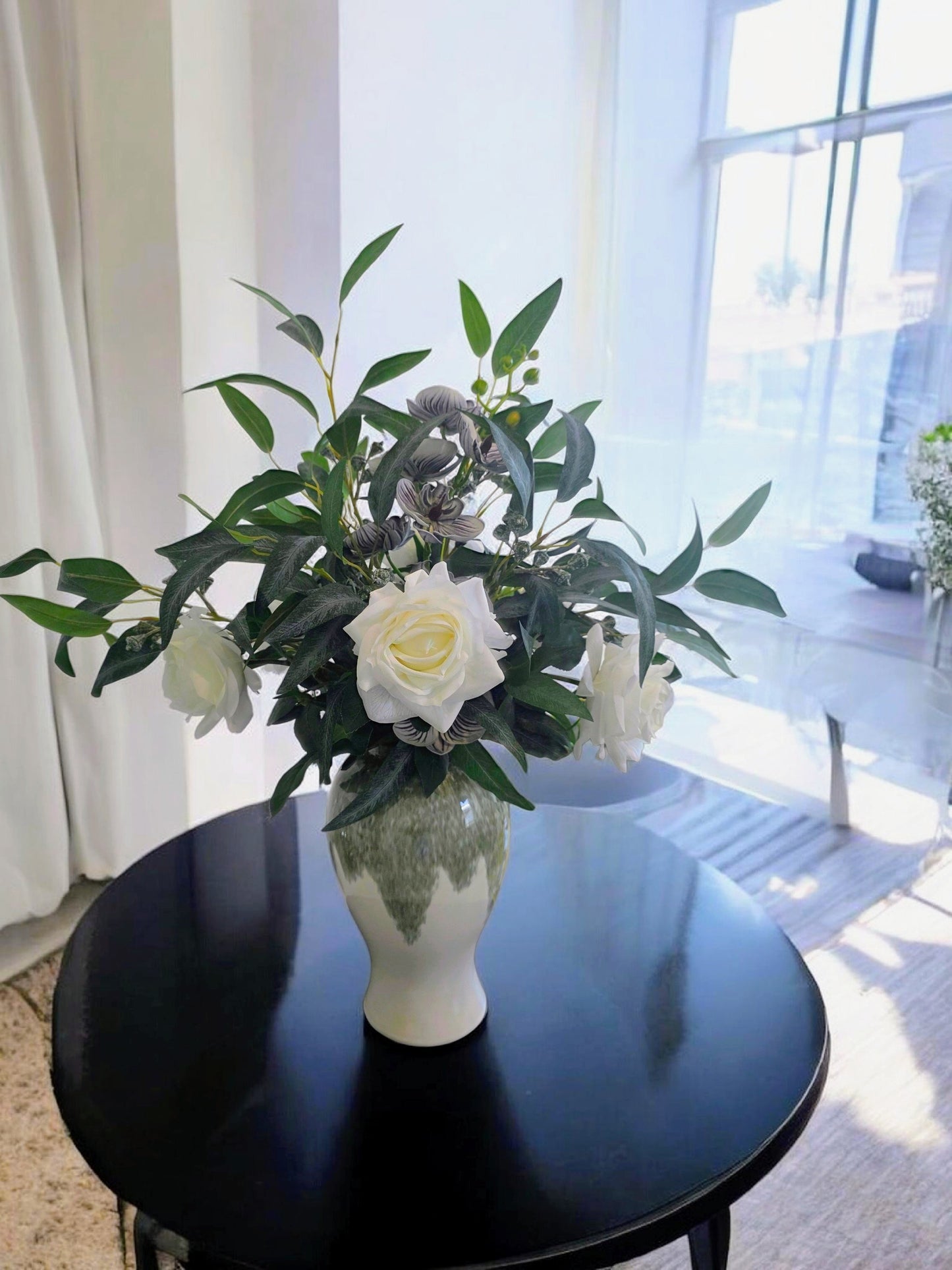 White Real Touch Roses